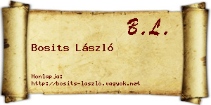 Bosits László névjegykártya