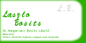 laszlo bosits business card